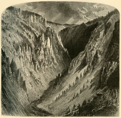 „A Yellowstone kañonja”, 1872. alkotó: Alfred Harral