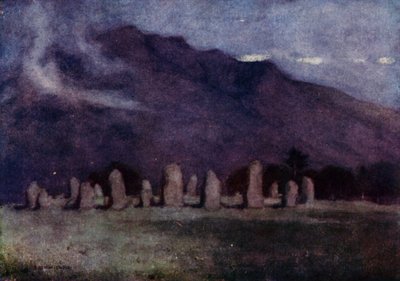 Castlerigg Stone Circle, Cumbria (színes litho) alkotó: Alfred Heaton Cooper