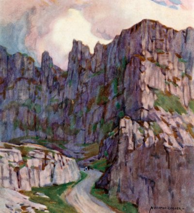 Cheddar Gorge (színes litó) alkotó: Alfred Heaton Cooper
