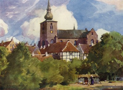 Dánia: Randers Church, Észak-Jylland (színes litho) alkotó: Alfred Heaton Cooper