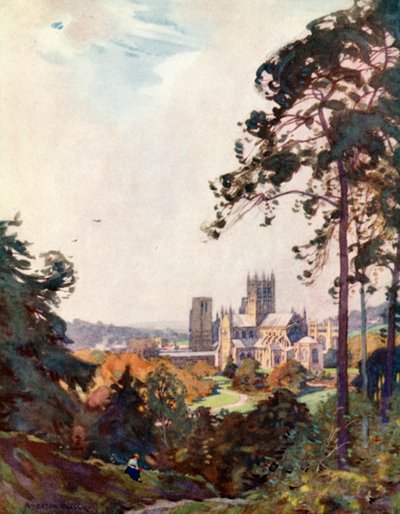 Wells-székesegyház, a Torból (színes litó) alkotó: Alfred Heaton Cooper