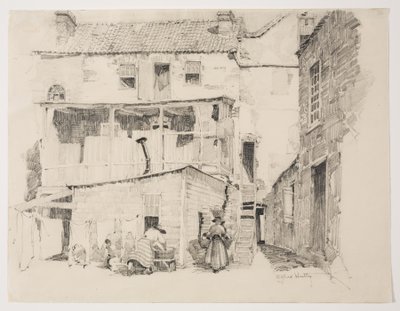Hétfő reggel Charlestownban, 1877-1922 körül (ceruza) alkotó: Alfred Heber Hutty