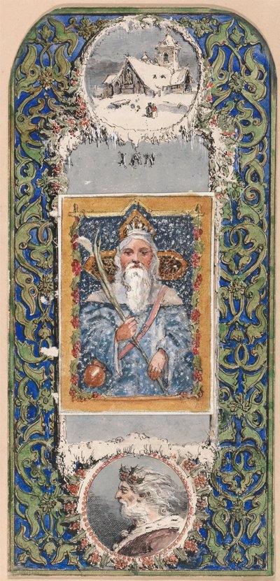 Naptár tervezés - január alkotó: Alfred Henry Forrester
