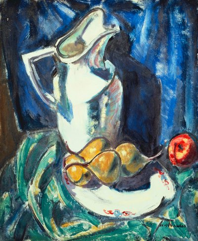 Csendélet fehér kancsóval és gyümölccsel, alkotó: Alfred Henry Maurer