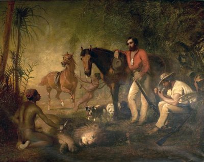 Az Oroszlánvadászat után alkotó: Alfred Hichens Corbould