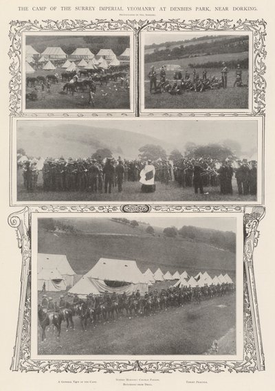 A Surrey Imperial Yeomanry tábora a Denbies Parkban, Dorking közelében alkotó: Alfred Hugh Fisher