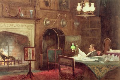 Egy paneles terem belseje alkotó: Alfred J. Warne Brown