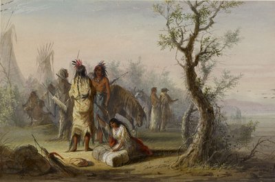 Egy indián tábor alkotó: Alfred Jacob Miller