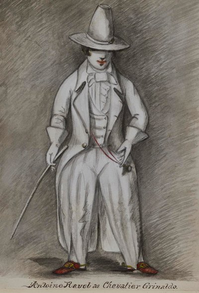 Antoine Ravel Chevalier Grinaldo szerepében alkotó: Alfred Jacob Miller