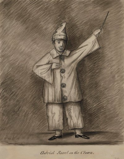 Gabriel Ravel bohócként alkotó: Alfred Jacob Miller