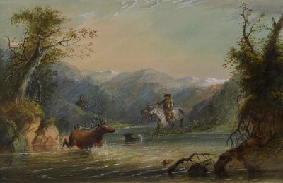 Jávorszarvas-vadászat alkotó: Alfred Jacob Miller