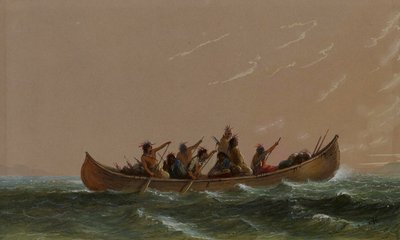 Indián kenu alkotó: Alfred Jacob Miller