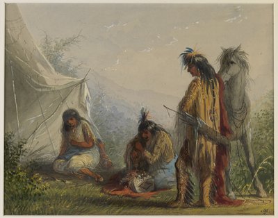 Indián udvarlás alkotó: Alfred Jacob Miller