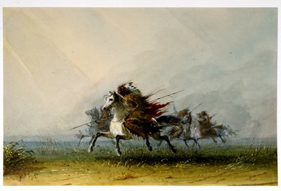 Háborús úton lévő indiánok alkotó: Alfred Jacob Miller