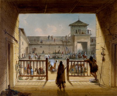 A Fort Laramie belseje alkotó: Alfred Jacob Miller