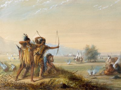 Kígyó indiánok - Íjak próbája alkotó: Alfred Jacob Miller