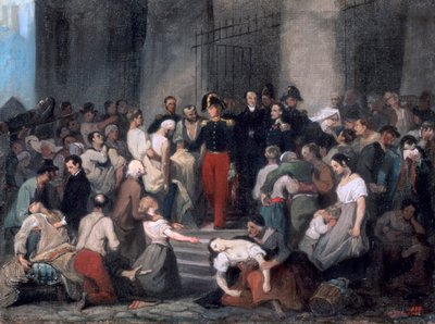 Orléans hercege ..A kolerajárvány idején, 1830 körül alkotó: Alfred Johannot