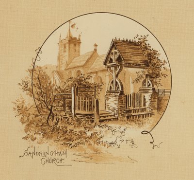 Sandringham Church, Norfolk (chromolitho) alkotó: Alfred Johnson