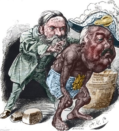 Clement Duvernois (1836-1879), francia politikus megpróbálta megtisztítani Francois Achille Bazaine-t (Francois-Achille) alkotó: Alfred Le Petit