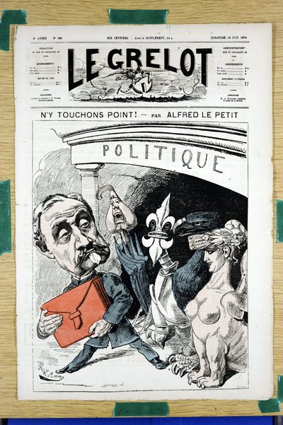A „Le Grelot” borítója, 166. szám, Színes szatirikus alkotó: Alfred Le Petit