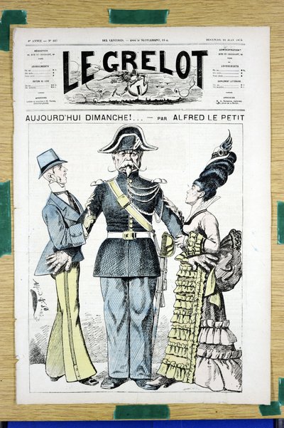 A „Le Grelot” borítója, 167. szám, Színes szatirikus alkotó: Alfred Le Petit