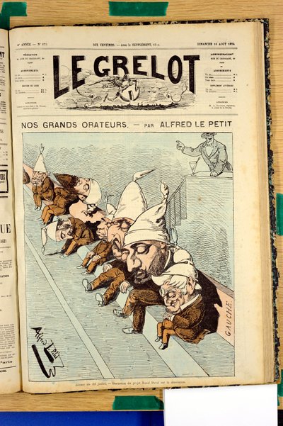 „Le Grelot” borítója, 175. szám, Színes szatirikus alkotó: Alfred Le Petit