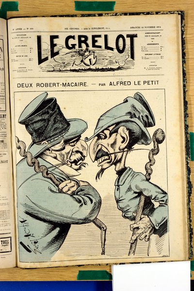 „Le Grelot” borítója, 189. szám, Színes szatirikus alkotó: Alfred Le Petit