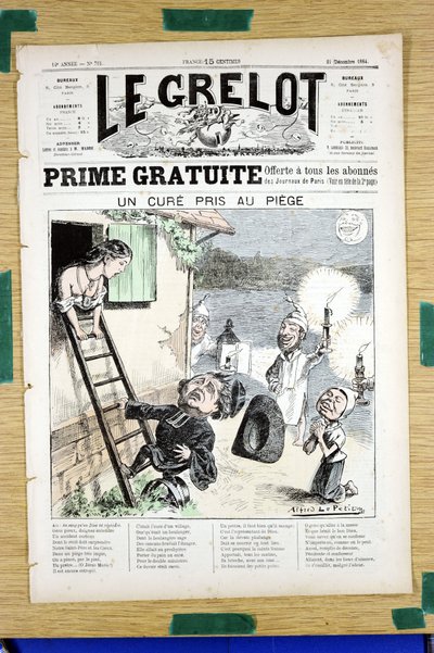 A „Le Grelot” borítója, 718. szám, Szatirikus színekben alkotó: Alfred Le Petit