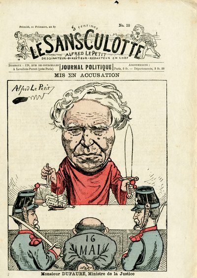 A „Le Sans-Panlotte” 10. szám borítója, színes szatirikus alkotó: Alfred Le Petit