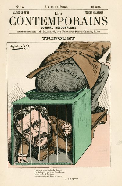 A „Les Contemporains” borítója, 12. szám alkotó: Alfred Le Petit