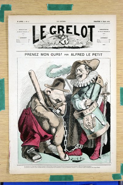 A „The Grelot” címlapja, 51. szám, Szatirikus színekben alkotó: Alfred Le Petit