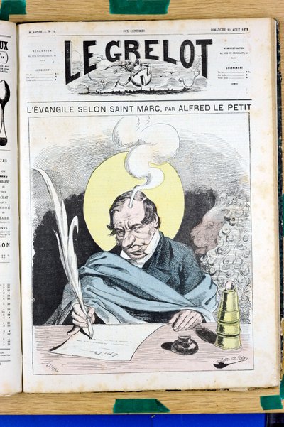 A „The Grelot” borítója, 72. szám, Szatirikus színekben alkotó: Alfred Le Petit