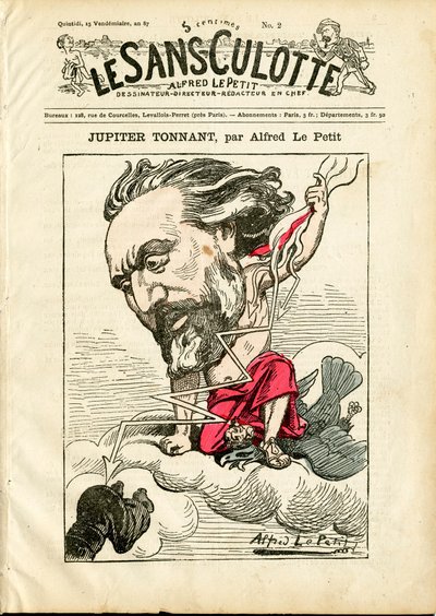 A „” The Sans-Panties” címlapja, 2. szám, Színes szatirikus alkotó: Alfred Le Petit