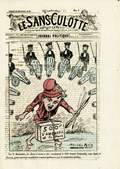 Illusztráció a Le Sans-culotte, 7. szám borítójához alkotó: Alfred Le Petit