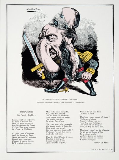 Számos pók a mennyezetben, A Harmadik Köztársaság története című kötetből. I, Politikatörténet, pub.1933 alkotó: Alfred Le Petit