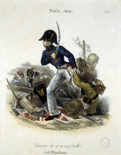 Politechnikus az 1830-as Lemercier forradalom idején. alkotó: Alfred Leon Lemercier