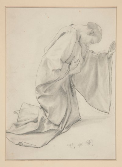 Térdelő szerzetes alkotó: Alfred Parsons
