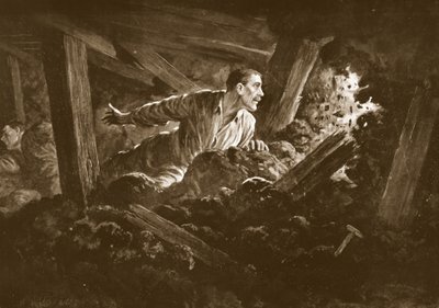 Sapper W. Hackett nem hajlandó elhagyni bajtársát, aki súlyosan megsérülve feküdt egy bányagalérián alkotó: Alfred Pearse