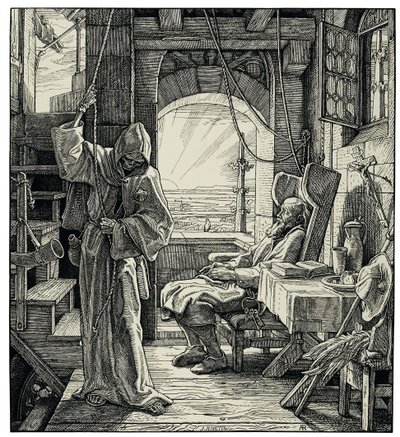 A halál barátként, 1851. alkotó: Alfred Rethel