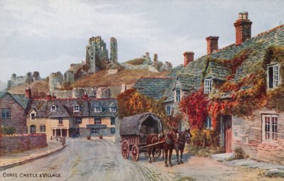 Corfe kastélya és faluja alkotó: Alfred Robert Quinton