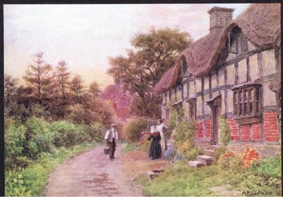 Este, Elmley Castle, Worcester, a The Cottages and the Village Life of Rural Englandből, a Dent & Sons Limited kiadásában alkotó: Alfred Robert Quinton