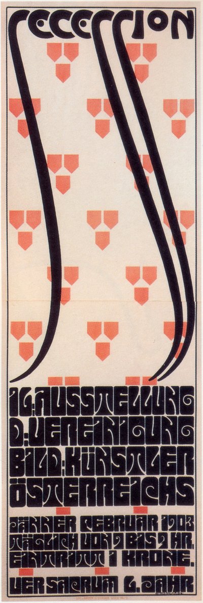 A bécsi szecessziós kiállítás plakátja, 1903 alkotó: Alfred Roller
