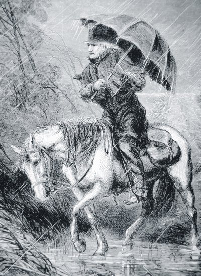 "The Circuit Rider" alkotó: Alfred Rudolph (after) Waud