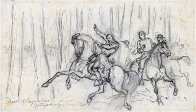 Reynolds halála Gettysburgban 1863 (rajz) alkotó: Alfred Rudolph Waud