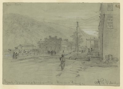Genl. Stevensons Headquarters-Harpers Ferry alkotó: Alfred Rudolph Waud