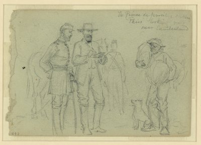A Prince de Joinville felvázolja "Párizst" néz, Cumberland közelében alkotó: Alfred Rudolph Waud