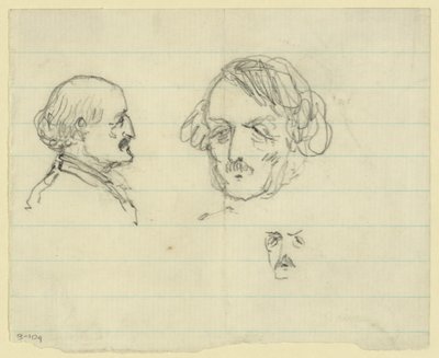Három mellszoborportré, köztük Benjamin Butler alkotó: Alfred Rudolph Waud