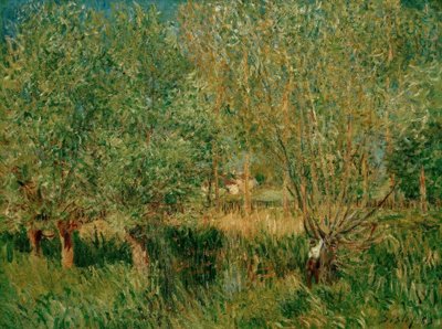 A.Sisley, legelők az Orvanne partján alkotó: Alfred Sisley