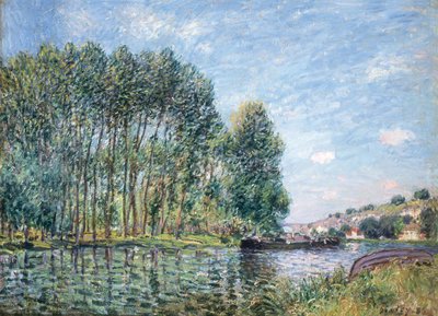A Loing folyó kanyarja Moretnél. 1886 tavasza. alkotó: Alfred Sisley