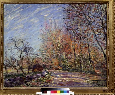 "A la lisiere de la foret de Fontainebleau" (Fontainebleau-i erdő szélén) Alfred Sisley festménye (1839-1899) 1855 (impresszionizmus) Puskin Szépművészeti Múzeum, Moszkva alkotó: Alfred Sisley